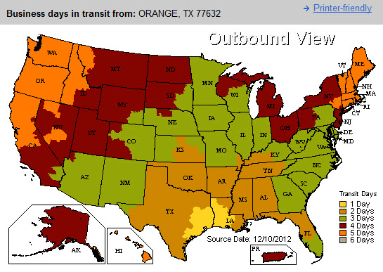 Ground Shipping Maps